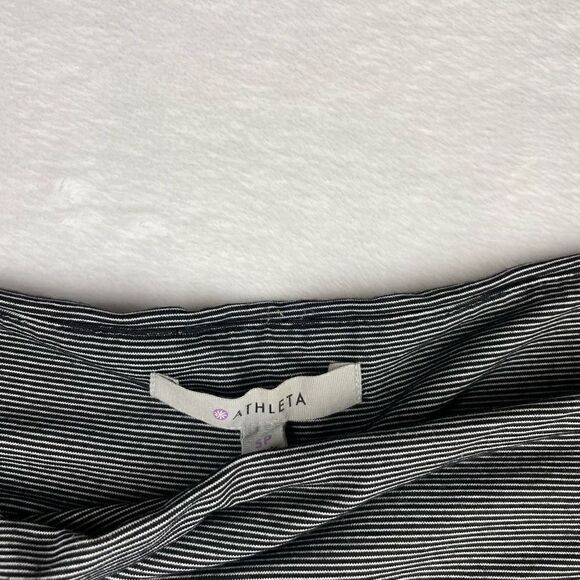 Womens Athleta Gray Micro Stripe Westwood Dress - Picture 5 of 5